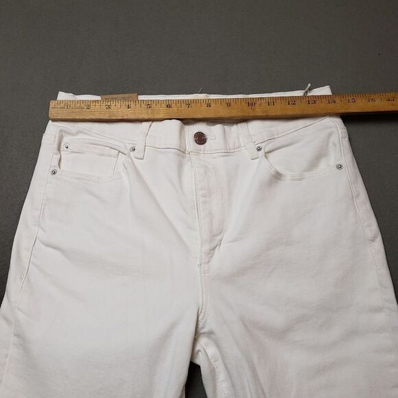 Garage High Waist Jegging White Raw Hem - Retro High waist - size 9 - Picture 13 of 13